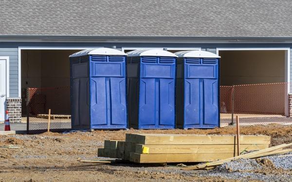 our porta potties for construction sites include features such as non-slip flooring, secure locking systems, and ventilation to ensure safety and comfort for workers